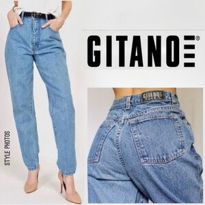 80s GITANO High Rise Relaxed Fit Tapered Leg Jeans (~28)